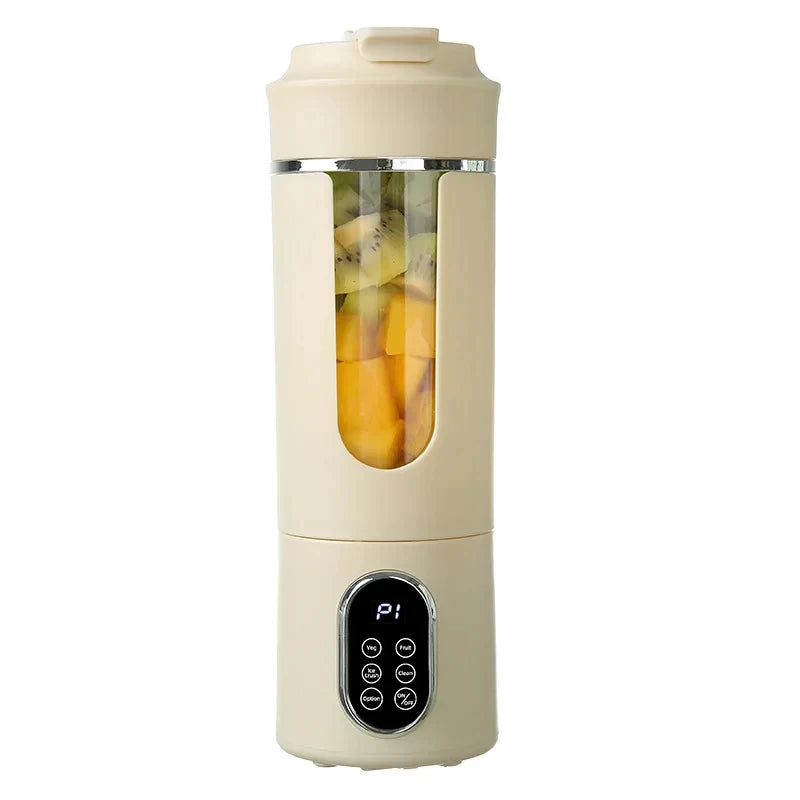 Mixeur portable sans fil, petit presse-agrumes rechargeable, mini mélangeur personnel pour smoothies et milkshakes, avec fonction de nettoyage automatique, en déplacement et facile à utiliser
