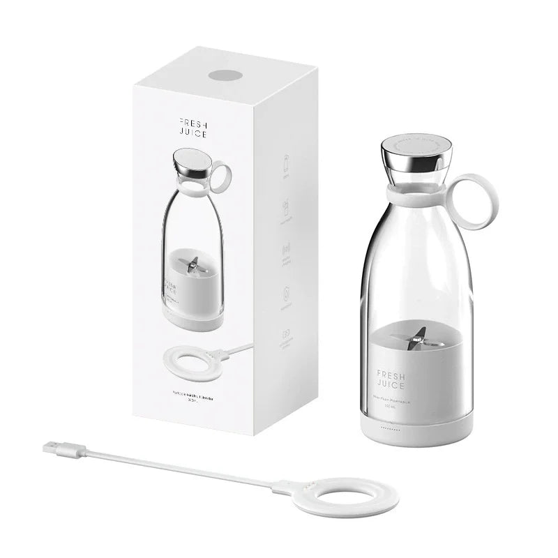 Mélangeur portable, mixeur portable tendance pour milkshakes et smoothies 335,5 g, mini bouteille mélangeur de jus de fruits frais magnétique USB à charge rapide, à emporter pour les voyages, l'extérieur, la gym, le bureau, les voitures, cadeau - PK